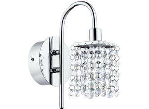 9002759948795 - 94879 Badezimmer Wandleuchte Almonte in chrom Brillantglas klar G9-LED 1X3W IP44 L11cm H23cm - Eglo