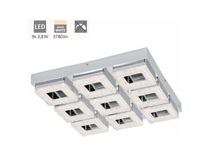 9002759956585 - Eglo 95658 LED Deckenleuchte Fradelo in chrom mit klaren Kristallen 9X4W 44x44cm