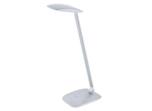 9002759956943 - Eglo 95694 LED Tischleuchte Cajero Kunststoff silber 45W L15cm H50cm mit Dimmer (Touchdimmer)