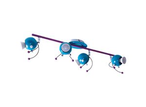 9002759959449 - Eglo - led Kinder Decken Strahler purple türkis Spiel Zimmer Lampe Käfer Kopf Spots verstellbar 95944