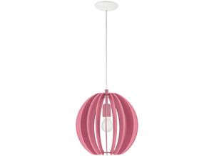 9002759959531 - Eglo - Decken Pendel Lampe pink Holz Lamellen Design Mädchen Kinder Schlaf Hänge Zimmer Leuchte 95953