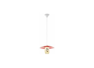 9002759968793 - Eglo - 96879 Hängeleuchte Kinderzimmerlampe funji ø 36cm dimmbar in rot weiß