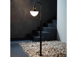 9002759972875 - 97287 Stehleuchte sirmione schwarz gold weiß L34cm B27cm H120cm IP44 - Eglo