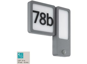 9002759972974 - 97297 led Outdoor Wandleuchte cheira silber weiß L295cm H30cm T6cm mit Tag Nachtsensor IP44 - Eglo 9002759972974 - 97297 led Outdoor Wandleuchte cheira silber weiß L295cm H30cm T6cm mit Tag Nachtsensor IP44 - Eglo