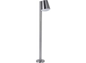 9002759974855 - Eglo - Stehleuchte Außenstehlampe Sockelleuchte Weg Leuchte Edelstahl silber IP44 dimmbar timer App Steuerung led HxLxB 965x24x14cm 97485