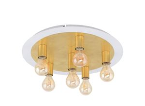 9002759974930 - Eglo - 97493 led Deckenleuchte passano weiß gold Ø55cm H22cm