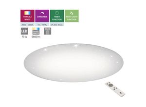 9002759975432 - 97543 led Deckenleuchte giron-s 73W 3000K 4000K 5000K mit Kristallen weiß Ø100cm H12cm mit Fernbedienung - Eglo