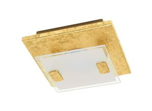 9002759977573 - Eglo - 97757 led Deckenleuchte vicaro 1 goldfarben weiß klar L135cm B135cm H5cm