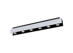 9002759979645 - Eglo - led Design Deckenlampe Wohnzimmer Deckenleuchte schwarz weiß Metall 6x led 5 Watt 400 lm l x x h 83x85 x115 cm