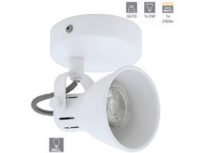 9002759983932 - 98393 Spotleuchte led seras 1 Stahl weiß GU10 1X3W Ø10cm - Eglo