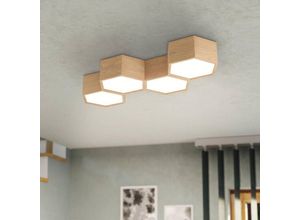 9002759988623 - Unbekannt - Eglo Deckenleuchte Mirlas in Natur-hell E27 4-flammig