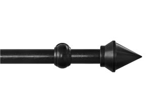 9002777184113 - Gardinenstange GARESA SEMARA Gardinenstangen Gr L 310 cm Ø 28 mm 1 läufig schwarz Kinder Gardinenstangen für Vorhanggarnitur Kunststoff verlängerbar mit Ringe2 Lauf Gleiter