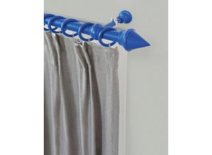 9002777186230 - Gardinenstange GARESA SEMARA Gardinenstangen Gr L 430 cm Ø 28 mm 2 läufig blau Kinder Gardinenstangen für Vorhanggarnitur Kunststoff verlängerbar mit Ringe2 Lauf Gleiter