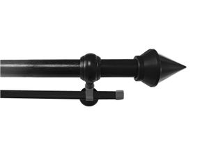 9002777186629 - Gardinenstange GARESA SEMARA Gardinenstangen Gr L 420 cm Ø 28 mm 2 läufig schwarz Kinder Gardinenstangen für Vorhanggarnitur Kunststoff verlängerbar mit Ringe2 Lauf Gleiter