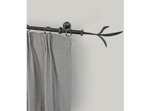 9002777188432 - Gardinenstange GARESA ESPERANCA Gardinenstangen Gr L 230 cm Ø 16 mm 1 St 1 läufig schwarz Kinder Gardinenstangen für rustikale Vorhanggarnitur verlängerbar Endknopf Zweig m Ringe
