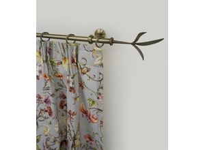 9002777189323 - Gardinenstange GARESA ESPERANCA Gardinenstangen Gr L 320 cm Ø 16 mm 1 St 1 läufig goldfarben (antikmessingfarben) Kinder Gardinenstangen für rustikale Vorhanggarnitur verlängerbar Endknopf Zweig m Ringe