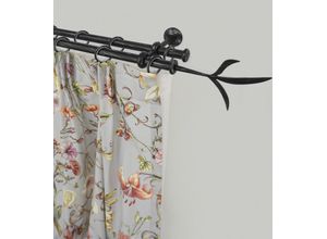 9002777189699 - Gardinenstange GARESA ESPERANCA Gardinenstangen Gr L 290 cm Ø 16 mm 1 St 2 läufig schwarz Kinder Gardinenstangen für rustikale Vorhanggarnitur verlängerbar Endknopf Zweig m Ringe