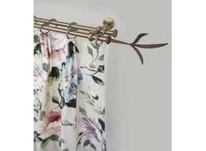 9002777190657 - Gardinenstange GARESA ESPERANCA Gardinenstangen Gr L 450 cm Ø 16 mm 1 St 2 läufig goldfarben (antikmessingfarben) Kinder Gardinenstangen für rustikale Vorhanggarnitur verlängerbar Endknopf Zweig m Ringe