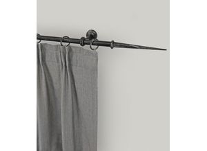 9002777190978 - Gardinenstange GARESA ESPERANCA Gardinenstangen Gr L 370 cm Ø 16 mm 1 St 1 läufig schwarz Kinder Gardinenstangen für rustikale Vorhanggarnitur verlängerbar Endknopf Spitze m Ringe