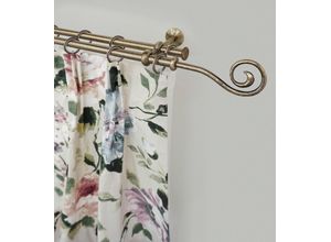 9002777195485 - Gardinenstange GARESA ESPERANCA Gardinenstangen Gr L 480 cm Ø 16 mm 1 St 2 läufig goldfarben (antikmessingfarben) Kinder Gardinenstangen für rustikale Vorhanggarnitur verlängerbar Eisen Endk Spirale