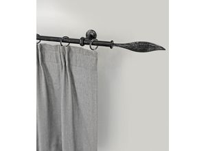 9002777195577 - Gardinenstange GARESA ESPERANCA Gardinenstangen Gr L 170 cm Ø 16 mm 1 St 1 läufig schwarz Kinder Gardinenstangen für rustikale Vorhanggarnitur verlängerbar Eisen mit Ringe