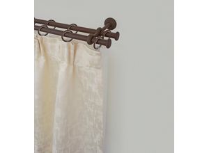 9002777201926 - Gardinenstange GARESA ESPERANCA Gardinenstangen Gr L 120 cm Ø 16 mm 1 St 2 läufig braun (rost) Gardinenstangen nach Maß rustikale Vorhanggarnitur verlängerbar Eisen Endkappe mit Ringe