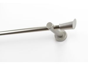 9002777203272 - Gardinenstange GARESA MOLIS Gardinenstangen Gr L 270 cm Ø 20 mm 1 läufig silberfarben (mattchromfarben) Kinder Gardinenstangen für Vorhanggarnitur verlängerbar Wandmontage Keil ohne Ringe