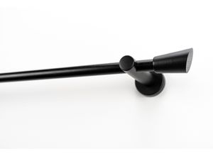 9002777205429 - Gardinenstange GARESA MOLIS Gardinenstangen Gr L 420 cm Ø 20 mm 1 läufig schwarz Kinder Gardinenstangen für Vorhanggarnitur verlängerbar Wandmontage Keil ohne Ringe