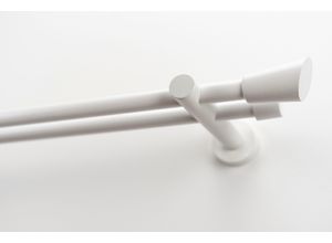 9002777209076 - Gardinenstange GARESA MOLIS Gardinenstangen Gr L 470 cm Ø 20 mm 2 läufig weiß Kinder Gardinenstangen für Vorhanggarnitur verlängerbar Wandmontage Keil ohne Ringe