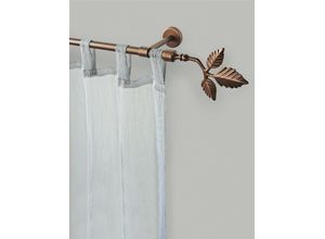 9002777211734 - Gardinenstange GARESA SHEET Gardinenstangen Gr L 330 cm Ø 16 mm 1 läufig braun (bronzefarben) Kinder Gardinenstangen für Vorhanggarnitur verlängerbar Knopf mit Blätter ohne Ringe