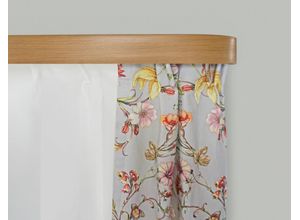 9002777235938 - Schienensystem GARESA Kunststoffschiene mit Blende braun (eichefarben) L250cm T75cm Kunststoff Gardinenstangen seitlich mit 2 Rundbögen (kein Spalt zwischen Vorhang und Wand)