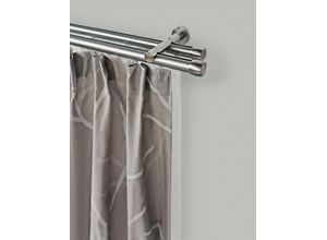 9002777296113 - Gardinenstange GARESA CHAPEAU Gardinenstangen Gr L 370 cm Ø 20 mm 2 läufig silberfarben (edelstahlfarben) Kinder Gardinenstangen für Vorhanggarnitur einfache Wandmontage verlängerbar edelstahl optik