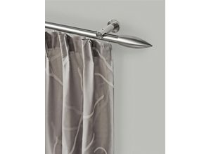 9002777303477 - Gardinenstange GARESA CARTOUCHE Gardinenstangen Gr L 360 cm 1 läufig silberfarben (edelstahlfarben) Kinder Gardinenstangen für Vorhanggarnitur einfache Wandmontage verlängerbar edelstahl optik