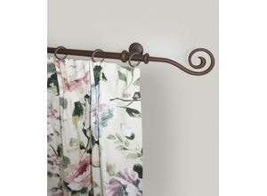 9002777314510 - Gardinenstange GARESA ESPERANCA Gardinenstangen Gr L 480 cm Ø 16 mm 1 St 1 läufig braun (rost) Kinder Gardinenstangen für Vorhanggarnitur verlängerbar Endknopf Spirale Eisen mit Ringe
