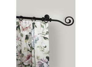 9002777315173 - Gardinenstange GARESA ESPERANCA Gardinenstangen Gr L 360 cm Ø 16 mm 1 läufig schwarz Kinder Gardinenstangen für Vorhanggarnitur verlängerbar Endknopf Spirale Eisen mit Ringe