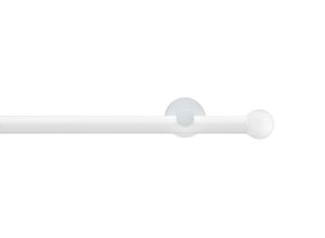 9002777356701 - Gardinenstange GARESA WHITE Gardinenstangen Gr L 230 cm Ø 20 mm 1 St 1 läufig weiß Gardinenstangen nach Maß Vorhanggarnitur Innenlauf verlängerbar Endknopf Kugel