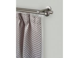 9002777376730 - Gardinenstange GARESA SEFRA Gardinenstangen Gr L 370 cm Ø 16 mm 1 St 2 läufig grau (nickelfarben) Gardinenstangen nach Maß VorhanggarniturInnenlaufgarnitur verlängerbar Endknopf Kugel