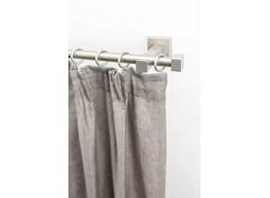 9002777387651 - Gardinenstange GARESA CUBUS Gardinenstangen Gr L 400 cm Ø 20 mm 1 läufig grau (chromfarben) Kinder Gardinenstangen für Vorhanggarnitur verlängerbar Endkappe mit Ringe