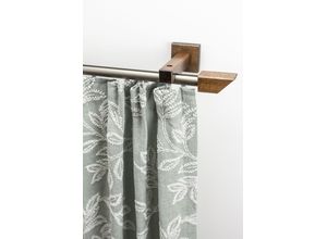 9002777394857 - Gardinenschiene GARESA Cubus Quadros Innenlauf Gardinenstangen Gr L 340 cm 1 St 1 läufig braun (chromfarben nussbaum) Gardinenschienen Innenlauf-Vorhanggarnitur verlängerbar Holz-Aluminium