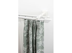 9002777396615 - Gardinenschiene GARESA Cubus Quadros Innenlauf Gardinenstangen Gr L 570 cm 1 St 2 läufig weiß Gardinenschienen Innenlauf-Vorhanggarnitur verlängerbar Holz-Aluminium