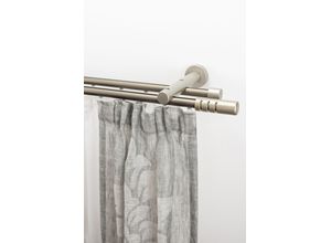 9002777416207 - Gardinenstange GARESA PEMPIA Gardinenstangen Gr L 390 cm Ø 20 mm 2 läufig grau (chromfarben) Kinder Gardinenstangen für VorhanggarniturInnenlaufgarnitur verlängerbar Knopf mAusschnitte