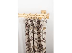 9002777419055 - Gardinenstange GARESA CUBUS Gardinenstangen Gr L 150 cm 2 läufig beige (natur) Gardinenstangen nach Maß Vorhanggarnitur verlängerbar Endkappe mit Ringe