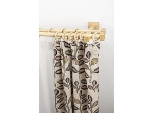 9002777419130 - Gardinenstange GARESA CUBUS Gardinenstangen Gr L 230 cm 2 läufig beige (natur) Gardinenstangen nach Maß Vorhanggarnitur verlängerbar Endkappe mit Ringe