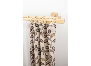 9002777420815 - Gardinenstange GARESA CUBUS Gardinenstangen Gr L 350 cm Ø 20 mm 2 läufig beige (natur) Kinder Gardinenstangen für Vorhanggarnitur verlängerbar Endknopf eckig mit Ringe