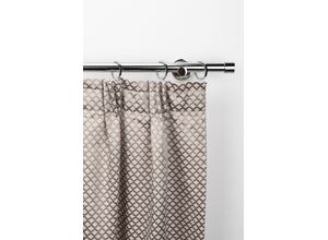 9002777424400 - Gardinenstange GARESA EASY Gardinenstangen Gr B L 66 cm x 580 cm Ø 20 mm 1 St 1 läufig grau (chromfarben) Kinder Gardinenstangen für Vorhanggarnitur verlängerbar Wandmont Endkappe Alu mit Ringe