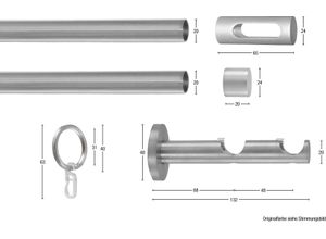 9002777439763 - Gardinenstange GARESA EASY Gardinenstangen Gr B L 65 cm x 130 cm Ø 20 mm 1 St 2 läufig goldfarben (aluminiumfarben nickelfarben) Kinder Gardinenstangen für Vorhanggarnitur verlängerbar Endk M Ausschnitt Alu m Ringe