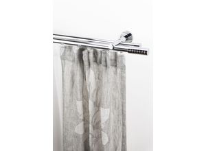 9002777456319 - Gardinenstange GARESA EASY Gardinenstangen Gr B L 65 cm x 360 cm Ø 20 mm 1 St 2 läufig grau (chromfarben) Gardinenstangen nach Maß Vorhanggarnitur verlängerbar Wandmontage Knopf m StreifenAlu