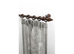 9002777465694 - Gardinenstange GARESA Evi Gardinenstangen Gr L 320 cm 2 läufig braun (nussbaum) Kinder Gardinenstangen für Vorhanggarnitur Holz verlängerbar Wandmontmit Ringe2 Lauf Gleiter