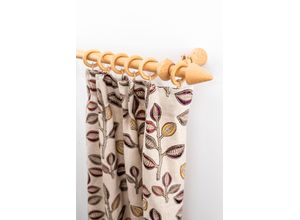 9002777466080 - Gardinenstange GARESA Evi Gardinenstangen Gr L 320 cm 2 läufig braun (buchefarben) Kinder Gardinenstangen für Vorhanggarnitur Holz verlängerbar Wandmontmit Ringe2 Lauf Gleiter
