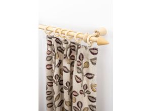 9002777466615 - Gardinenstange GARESA Evi Gardinenstangen Gr L 460 cm 2 läufig beige (natur) Kinder Gardinenstangen für Vorhanggarnitur Holz verlängerbar Wandmontmit Ringe2 Lauf Gleiter